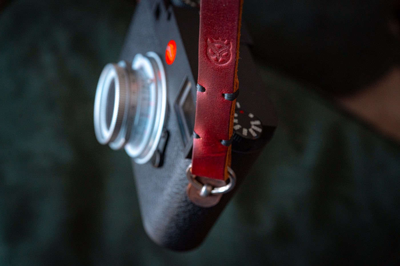 Owlkrown leather strap on a Leica M.