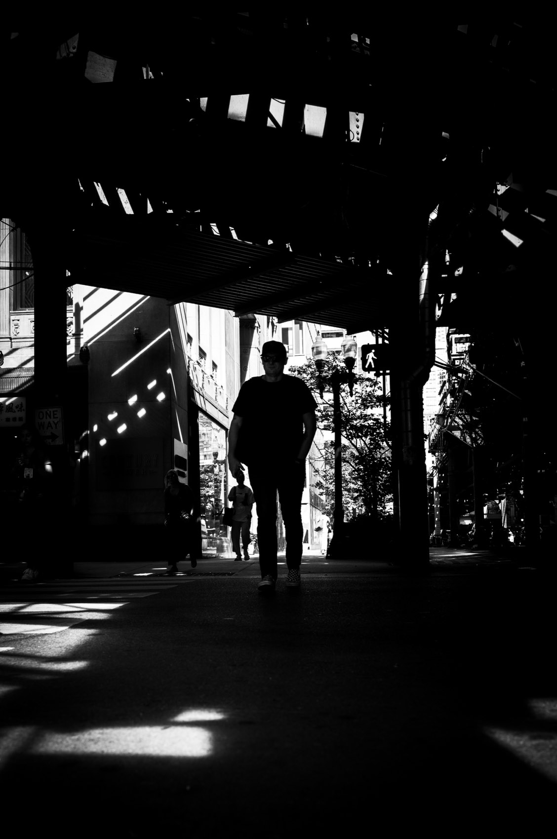 Under the El. Chicago.