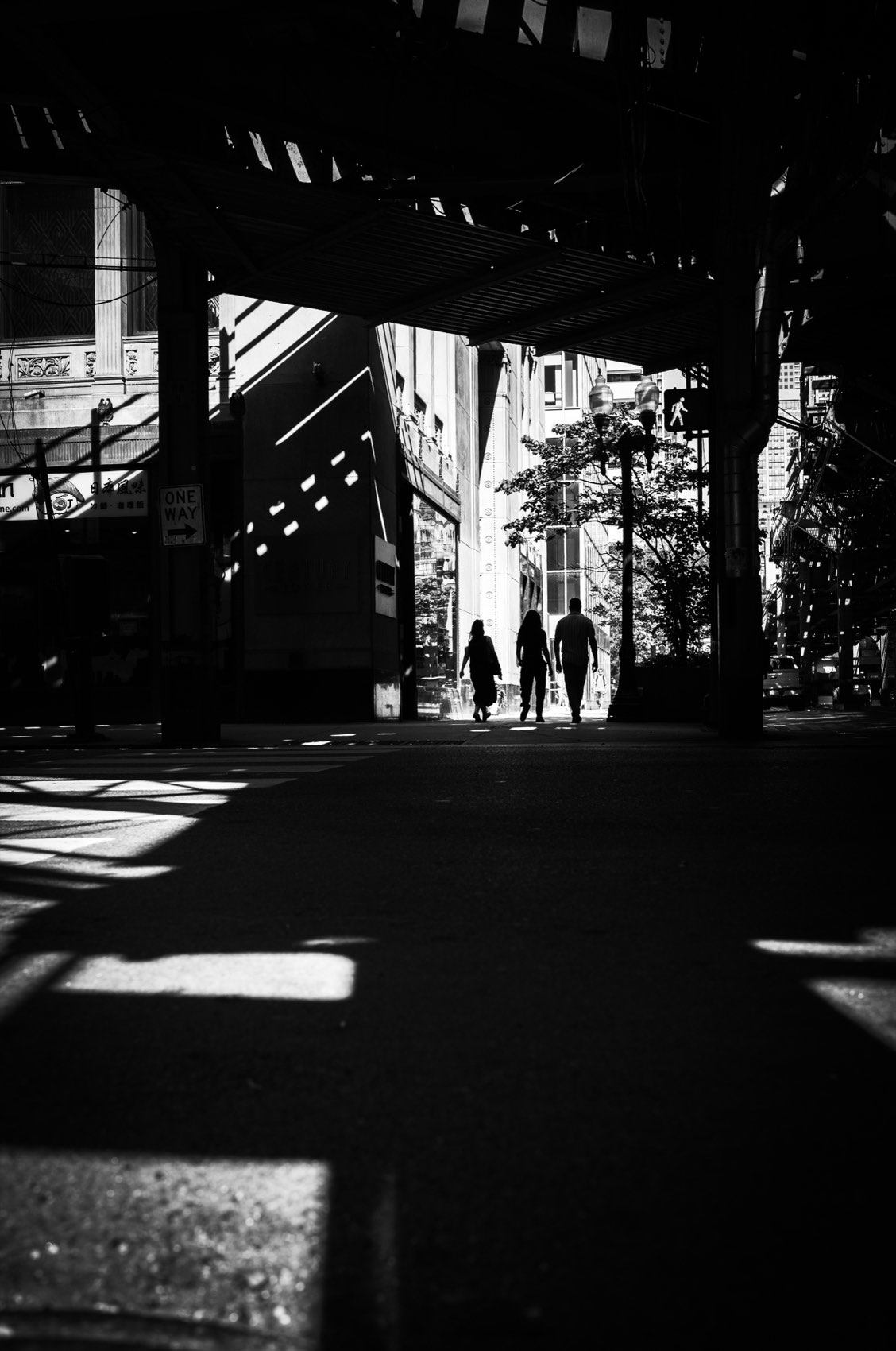 Two Under the Tracks. Chicago.