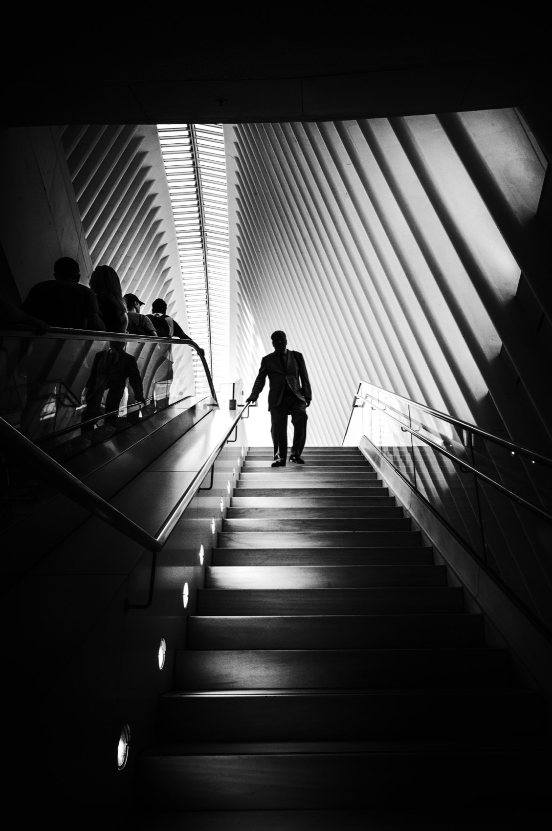 At the Top of the Stairs. New York.