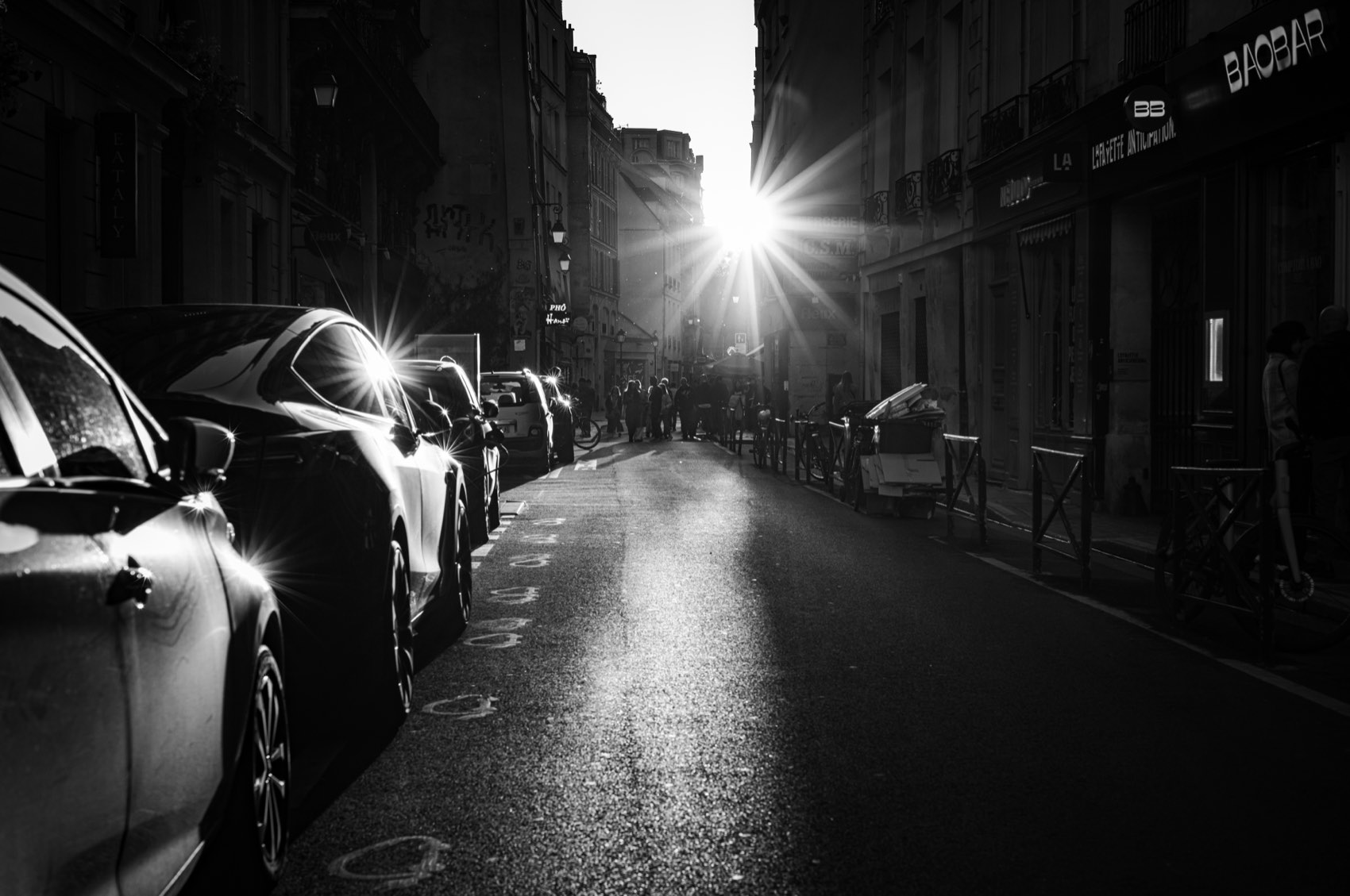 Flare Down the Block. Paris.