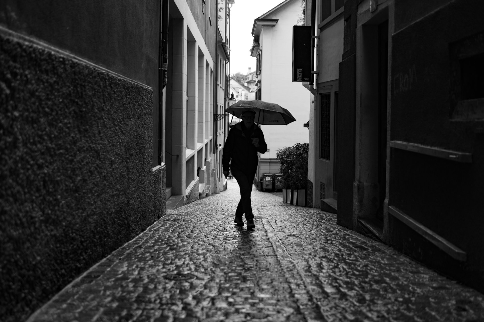 Cobbles in the Rain. Switzerland.