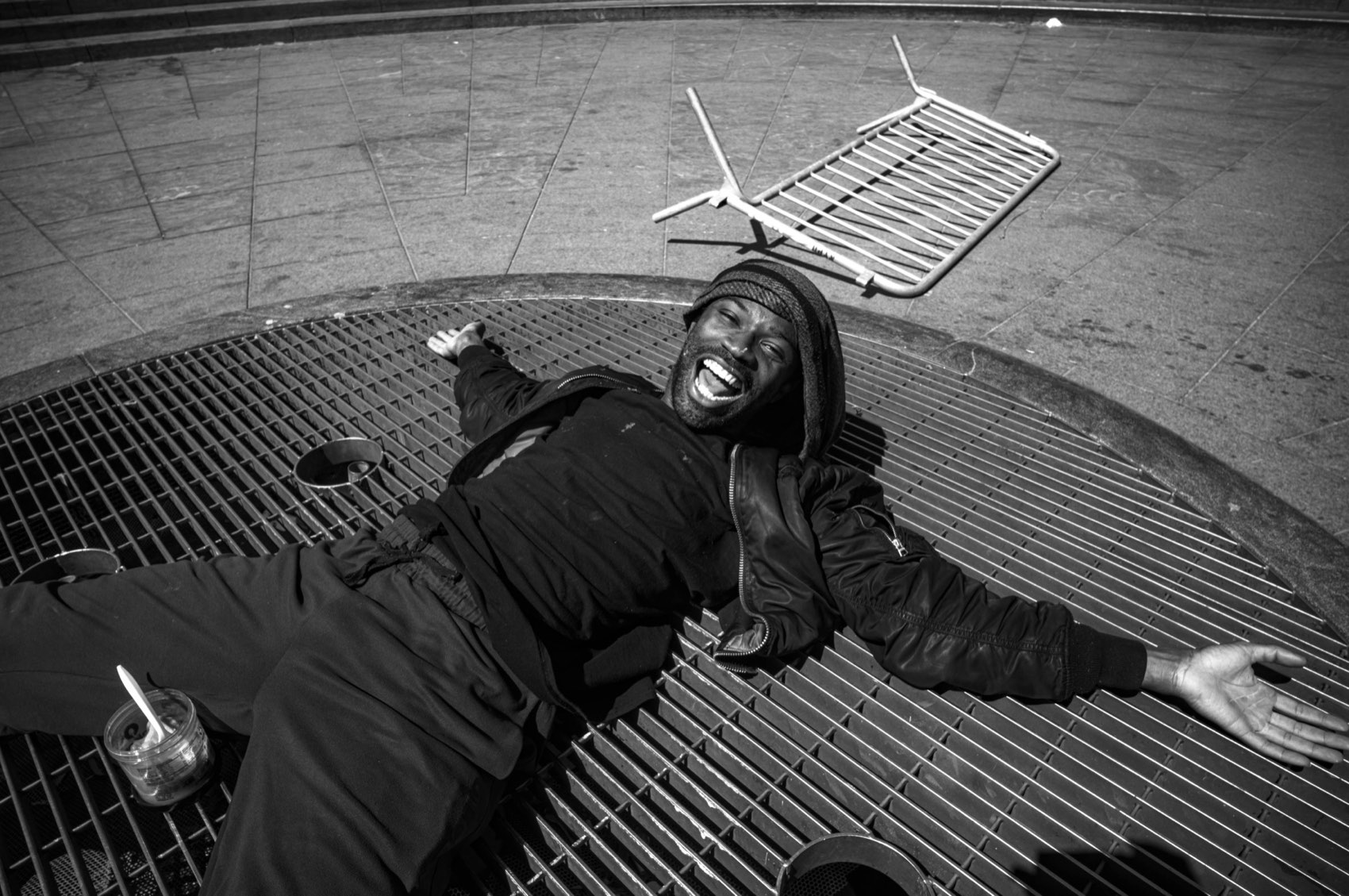 Flat Out on the Grate. New York.