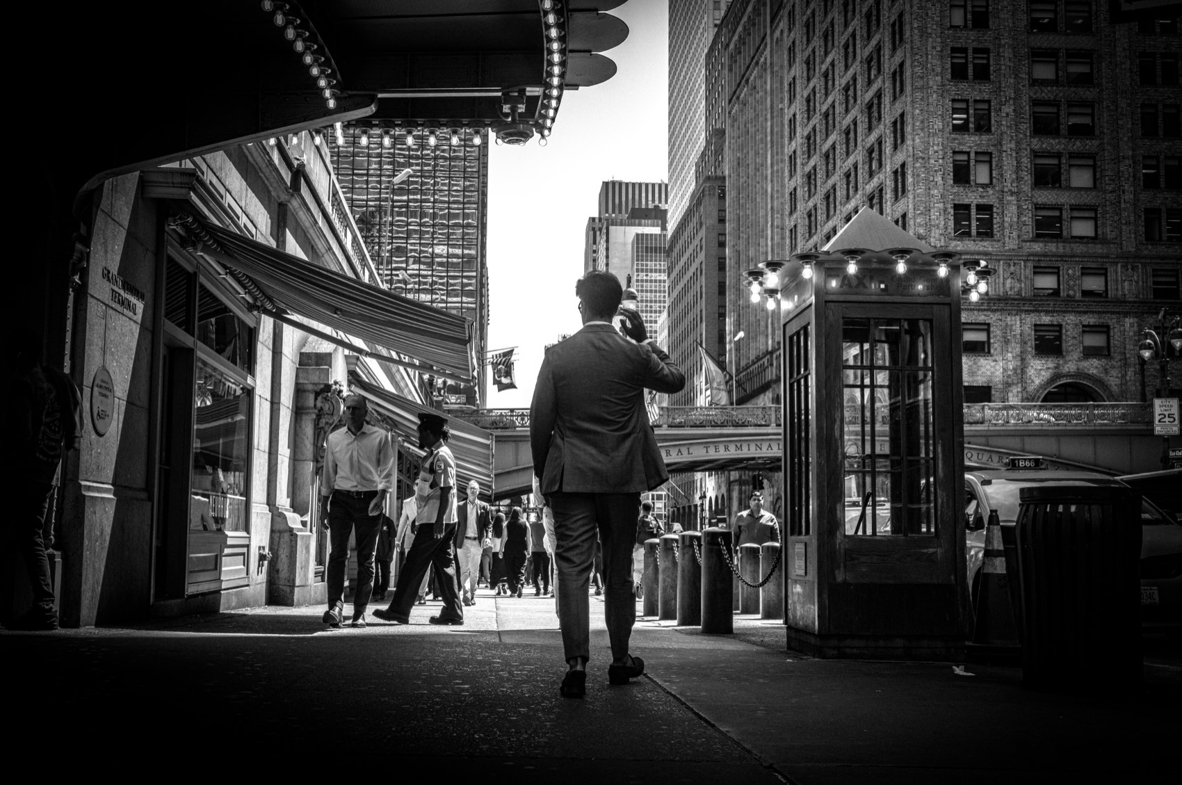 Marquee and Phone Boxes. New York.