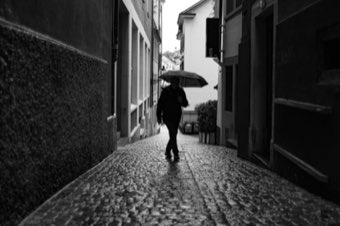 Cobbles in the Rain. Switzerland.