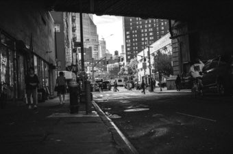 Under the Overpass. New York, Chinatown.
